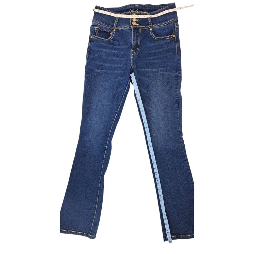 Hydraulic Women High Rise Embroidered Bootcut Jeans Size 7 Blue Bling Horseshoe - Picture 7 of 8
